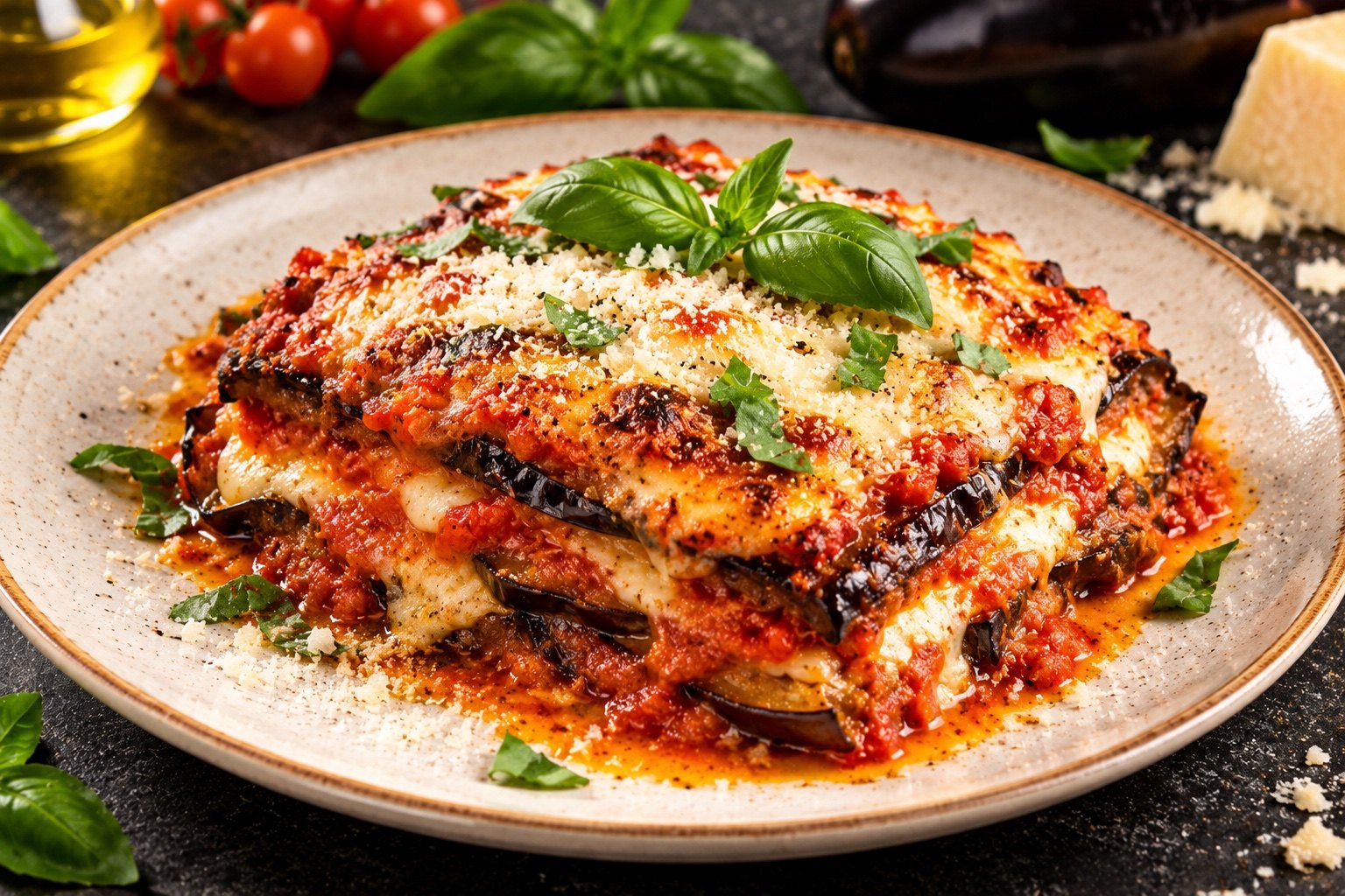 Gratin d'aubergines parmigiana
